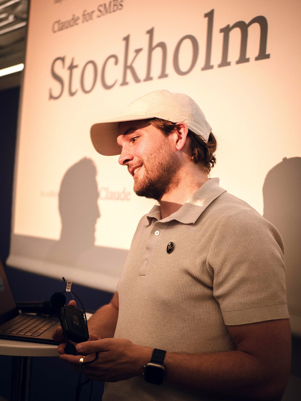 Tom Axberg på Claude for SMBs i Stockholm, med Anthropic.